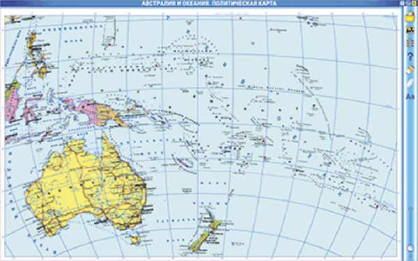 Интерактивные карты. География материков и океанов. 7 класс. Южные материки