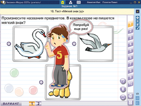 Сетевая версия. Тесты. Русский язык 2 класс