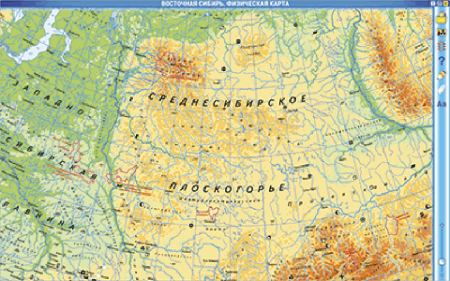 Интерактивные карты. География России. 9 класс. Географические регионы России. Урал. Азиатская часть