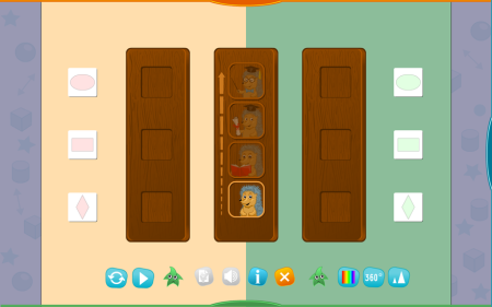 Готовимся к школе. Для интерактивных столов. Свойства и расположение предметов.