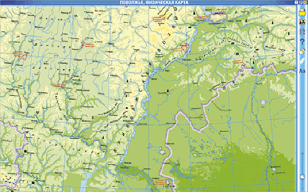 Интерактивные карты. География России. 9 класс. Географические регионы России. Европейская часть